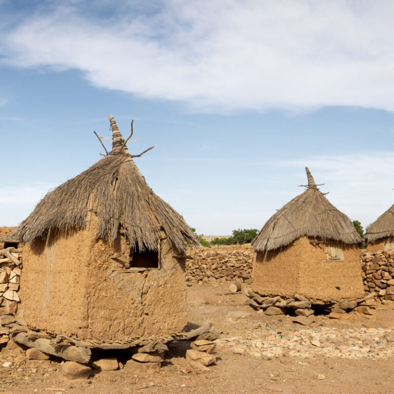 The Bandiagara site is an outstanding landscape of cliffs and sandy plateaux with some beautiful Dogon architecture, Mali.